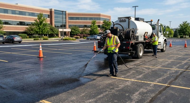 Church Parking Lot Sealcoating in Grand Rapids, MI