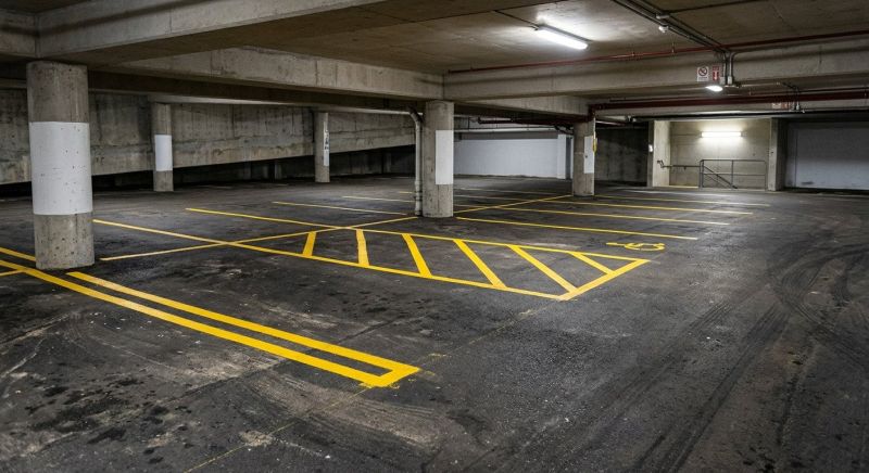 Concrete Parking Lot Striping in Lawrenceville, GA